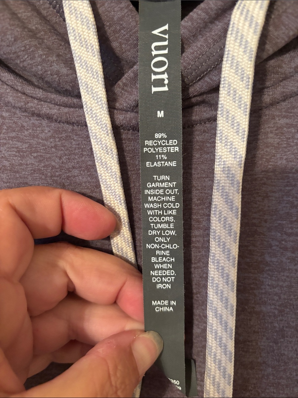 Vuori Heather Plum Crew Pullover with Logo Patch - Picture 3 of 4